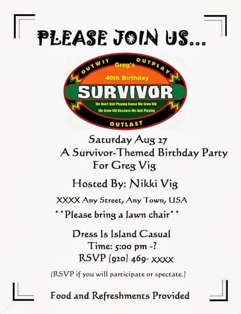 Survivor Cake Decorations Survivor Cake Decorations