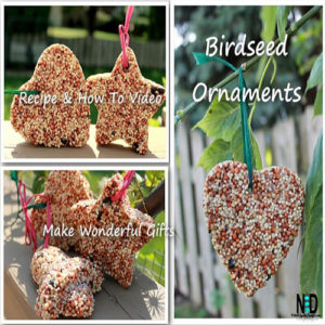 Recipe to Make Hanging Outdoor Birdseed Ornaments