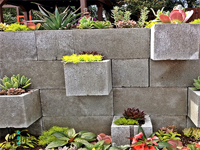 Cinder Block Garden Wall Nikki Lynn Design