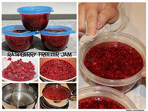 Making Raspberry Freezer Jam