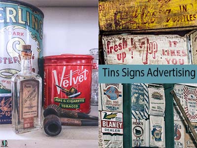This image has an empty alt attribute; its file name is Tins-Signs-Advertising-Old-Vintage-Americana.jpg