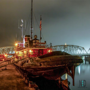 John Purves Tugboat at Night