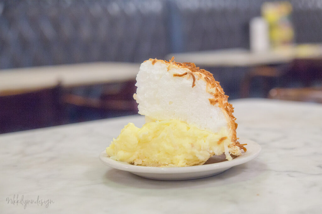 Slice of homemade pie served at Wall Drug restaurant in Wall South Dakota