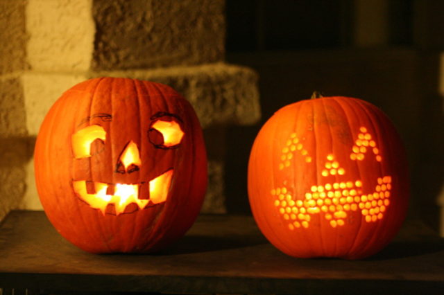 Drilled Halloween Pumpkins - Carving made simple. 