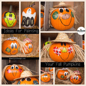 Painted Fall Halloween Pumpkins