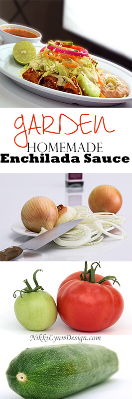 Garden Homemade Enchilada Sauce - Looking to use some of your garden produce up? Make this homemade garden enchilada sauce to use in your fresh dishes. The sauce freezes rather well too.