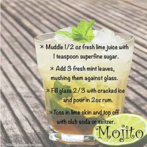 I grow my own mint for this refreshing Mojito drink.