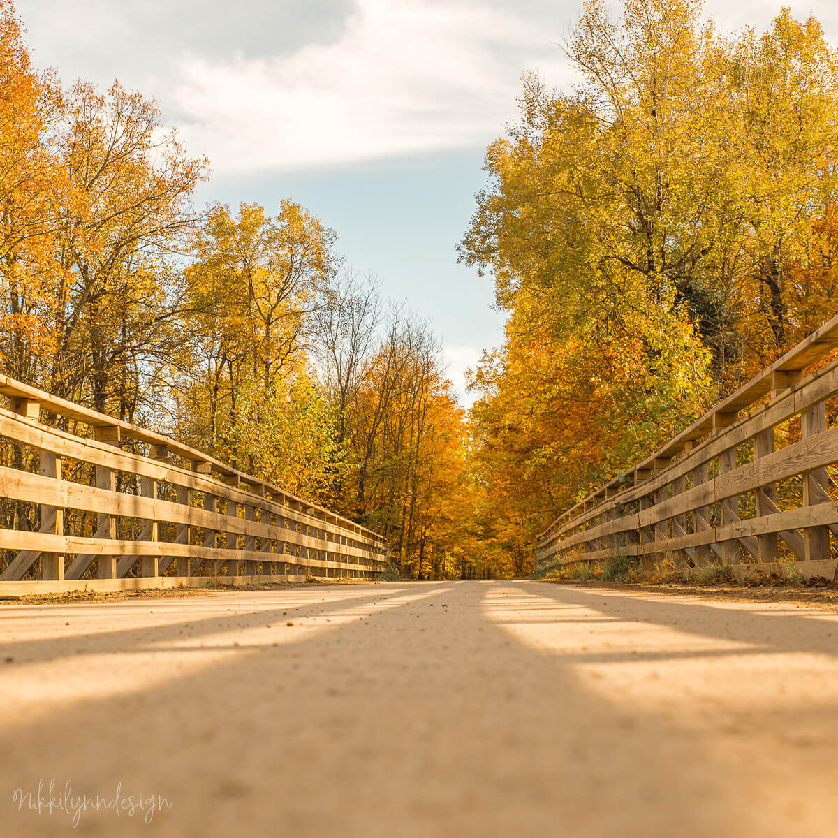 Wooden bridge along the Oconto County ATV and UTV trail system in Wisconsin