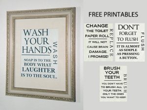Printable Bathroom Wall A...