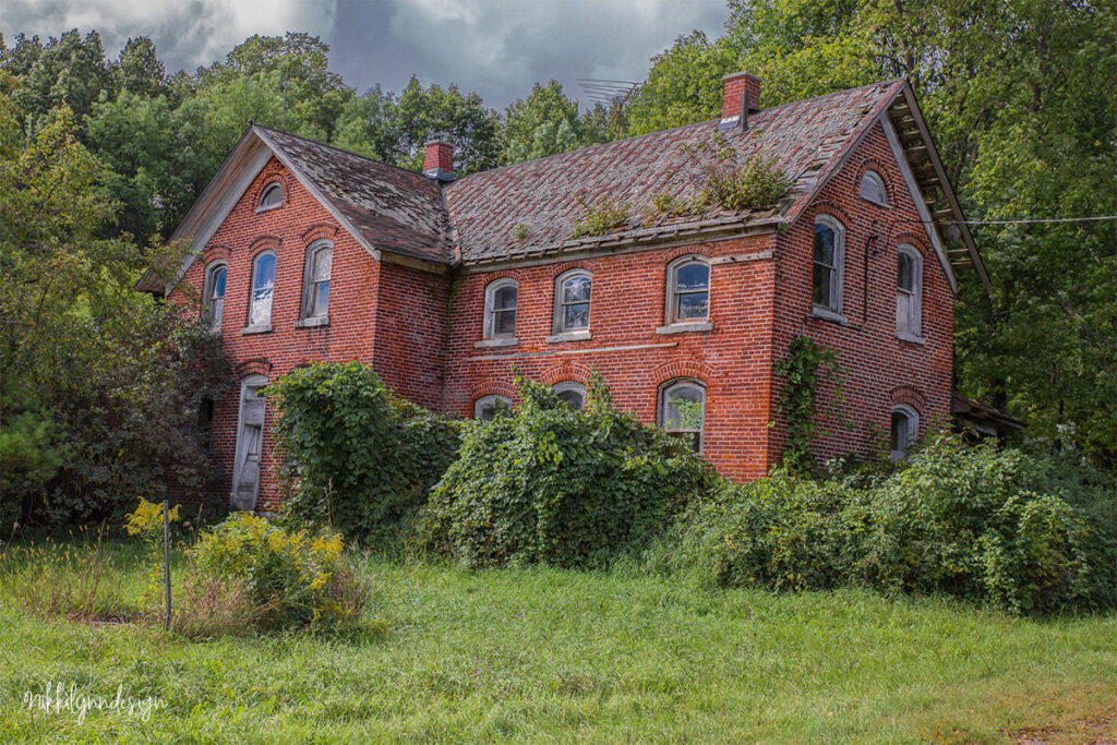 Historic Belgian brick farmhouse near Brussels Wisconsin built by early Belgian settlers