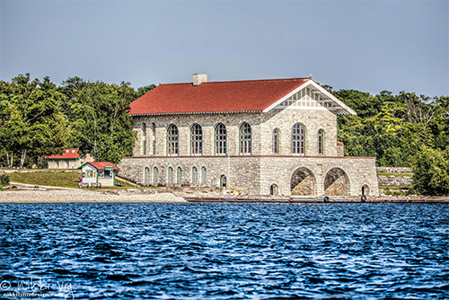 Early 1900's boathouse on Rock Island, Wisconsin in Door County