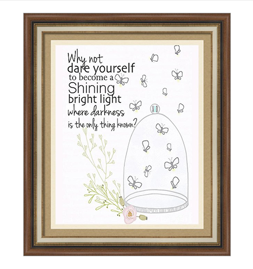 Why Not Dare Yourself Inspirational Quote Print