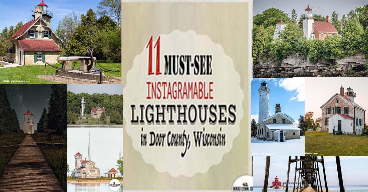 11 Must-See Lighthouses in Door County Wisconsin - Nikki Lynn Design