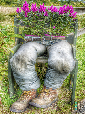 Oh Husband I Need Your Jeans Recycling Jeans in the Garden as Planter