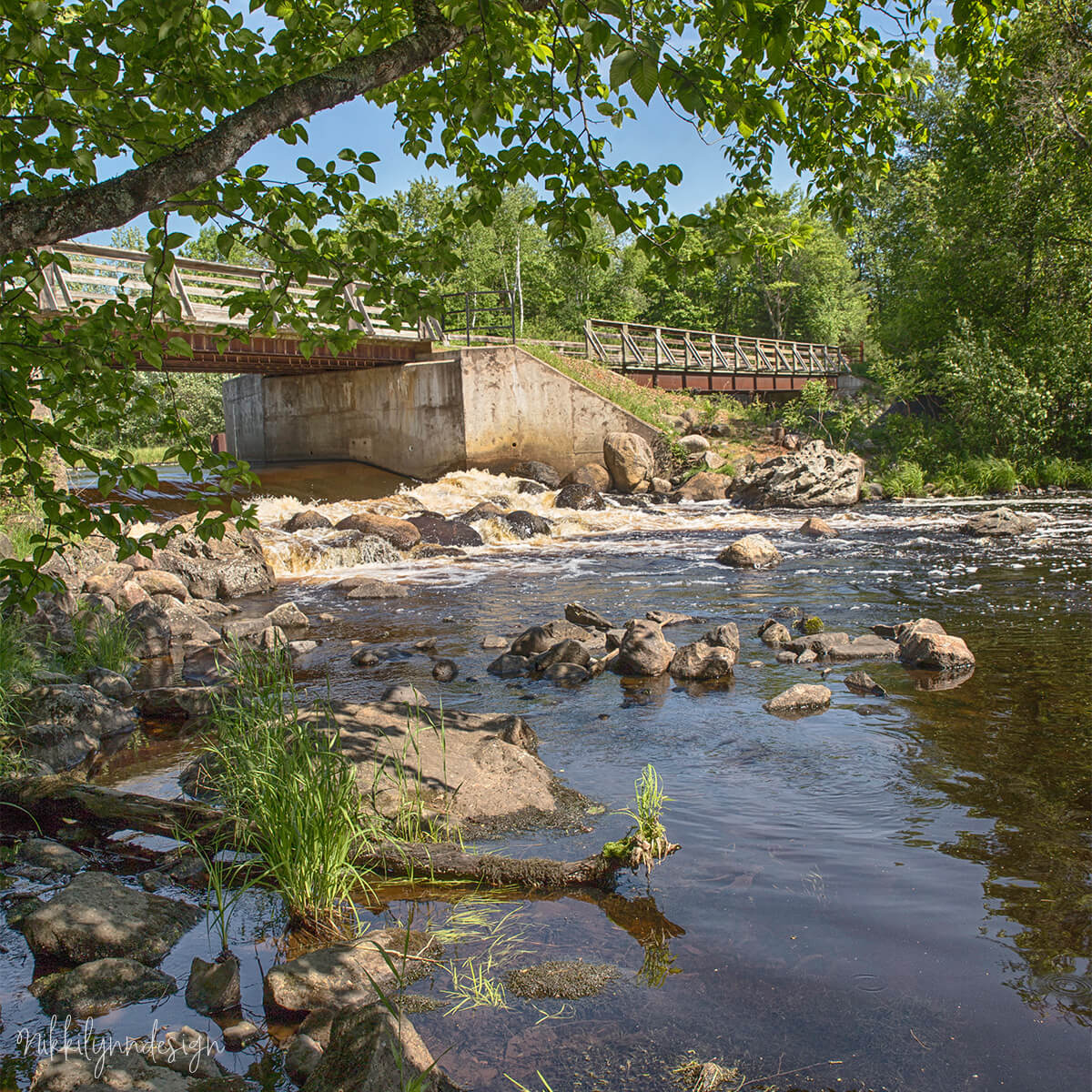 Lake of the Falls County Park along the Turtle River near Mercer Wisconsin