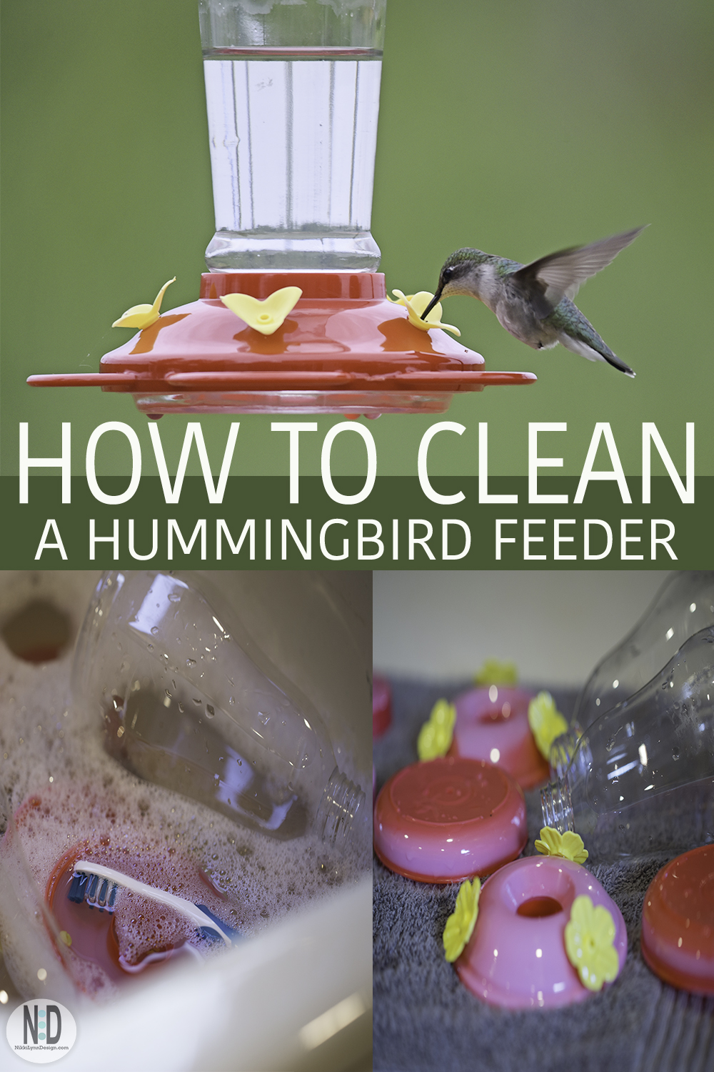 How To Clean A Hummingbird Feeder - Nikki Lynn Design